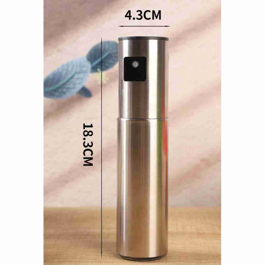 Pulverizator Ulei, Otet, Flippy, din Otel Inoxidabil, 100 ml, Reincarcabil, 18.3 x 4.3 cm, Argintiu