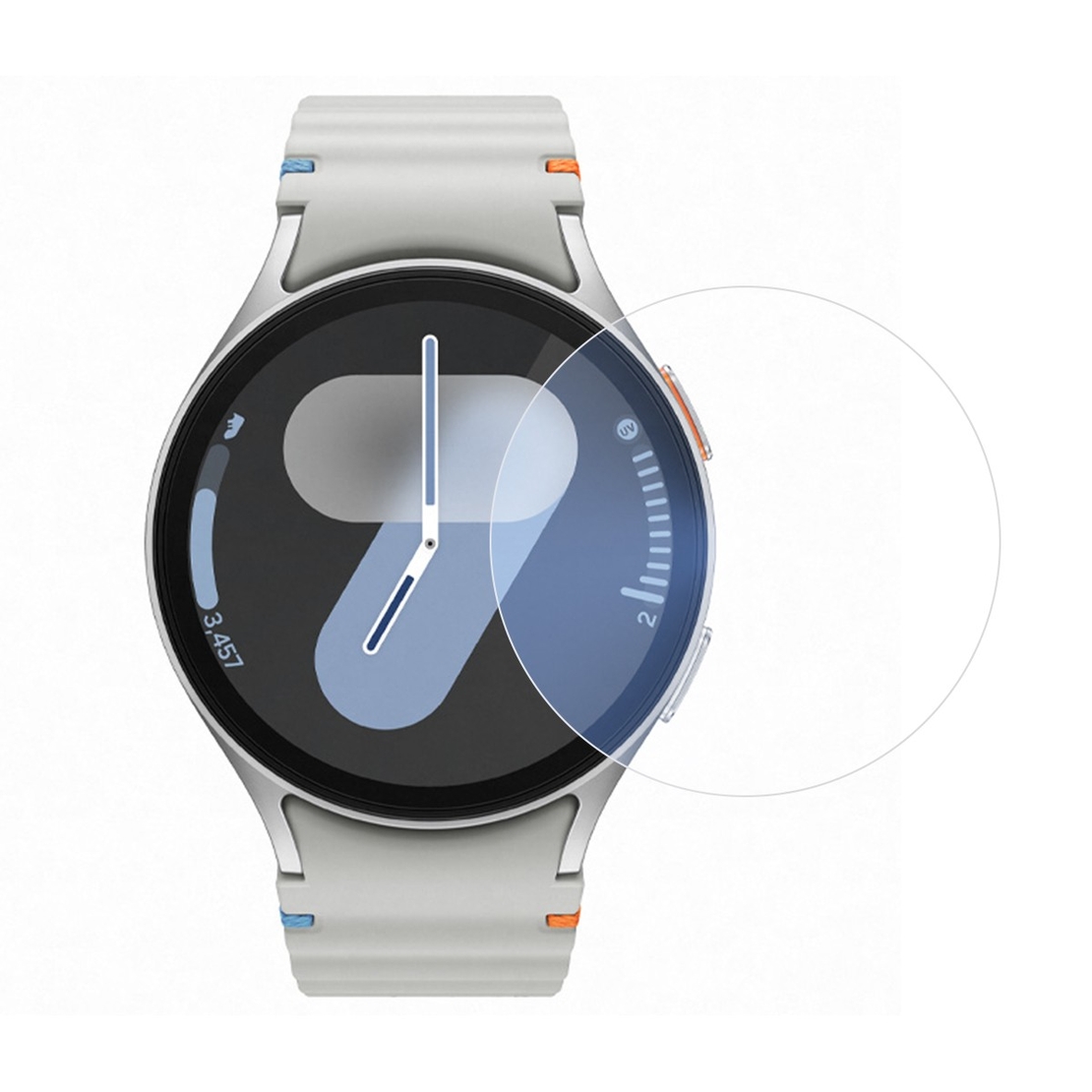 Folie Securizata pentru Samsung Galaxy Watch7 47mm, Flippy, Sticla de Protectie Compatibila cu Samsung Galaxy Watch7 47mm, Sticla Securizata 2.5 D, Transparent