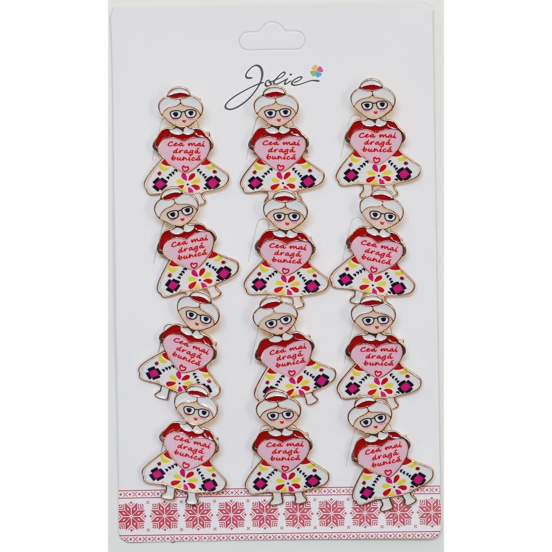Set 12 Brose Martisor Primavara Cea Mai Draga Bunica