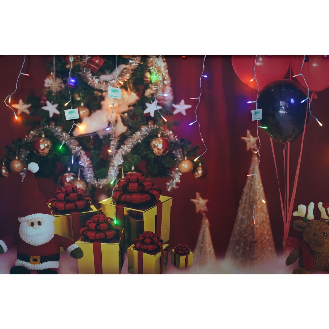 Sectiune Instalatie de Craciun, Flippy®, Tip Turturi, Fara Alimentator, 5m, 143 LED-uri, 8 Jocuri de Lumini, Fir Transparent, Lumina Multicolora, IP44, Interconectabila