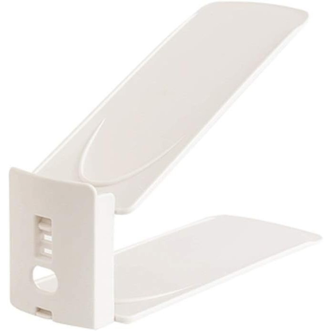 Suport pentru Pantofi, Flippy, din Plastic, Reglabil, 2 Niveluri, 27 x 10 x 20 cm, Bej