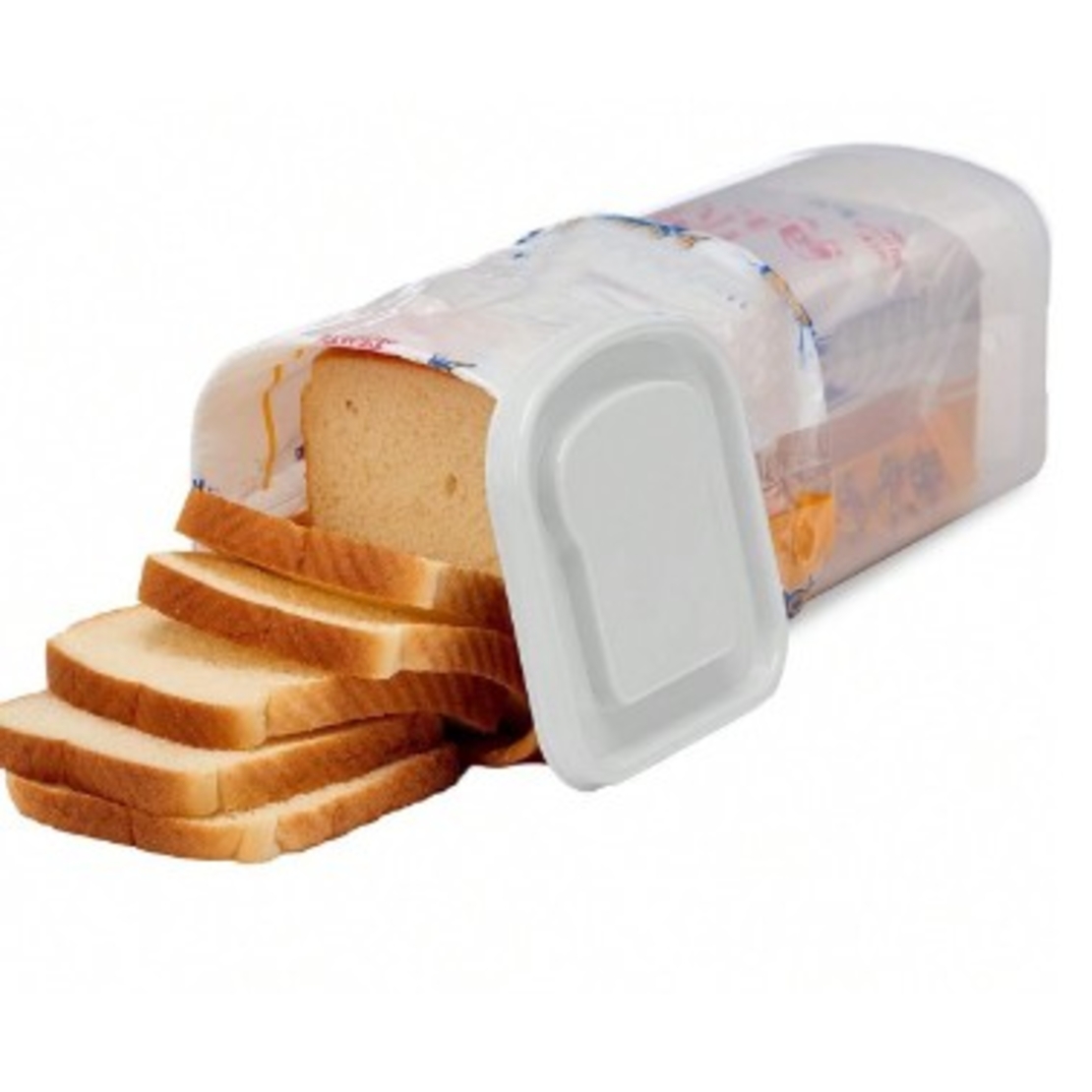 Cutie Depozitare Paine, Flippy, din Plastic, 34 x 13 cm, Pastreaza Prospetimea, Capac Alb