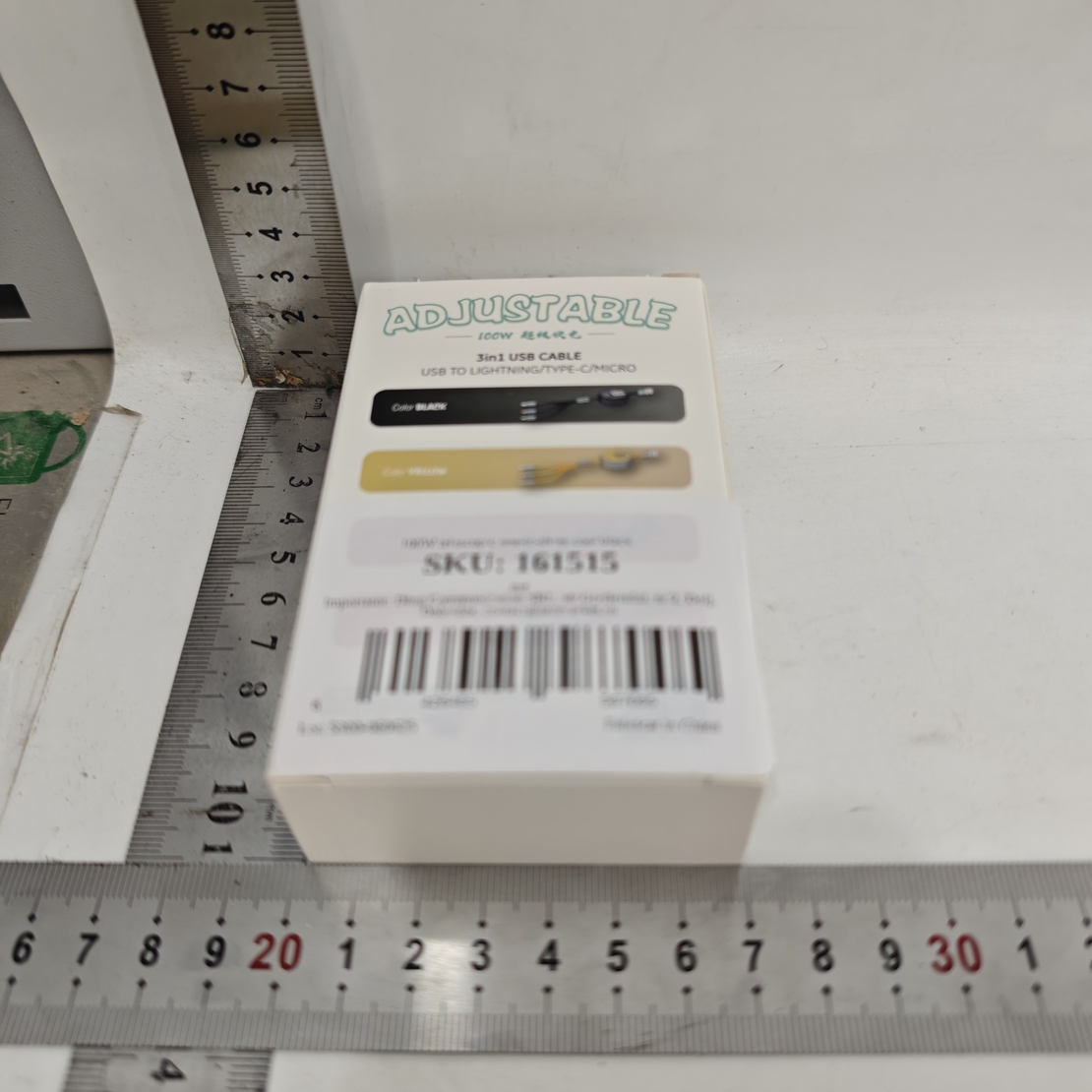 Cablu Retractabil 3in 1 pentru Telefon, Flippy, Cablu de incarcare rapida 100W, stil Mecha, potrivit pentru Auto, Universal 1.2M, Negru