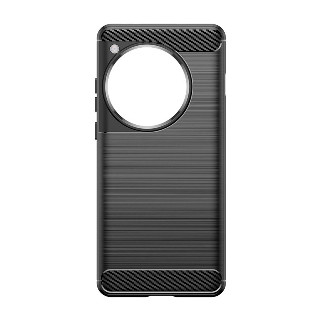 Husa de Protectie pentru OnePlus 12, Flippy, Protectie 360, din TPU cu element de Carbon, Anti Alunecare, 1.8 mm, Negru