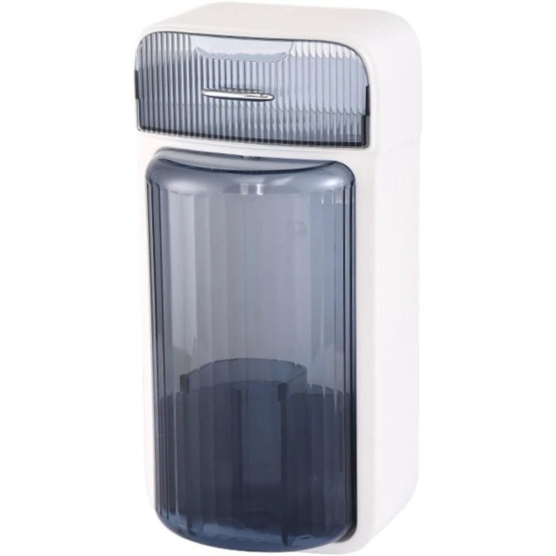 Organizator Baie, Flippy, 4 Compartimente si 1 Sertar, Rotire 360 Grade, din PP+PET, 27.5 x 16 x 11 cm, Albastru