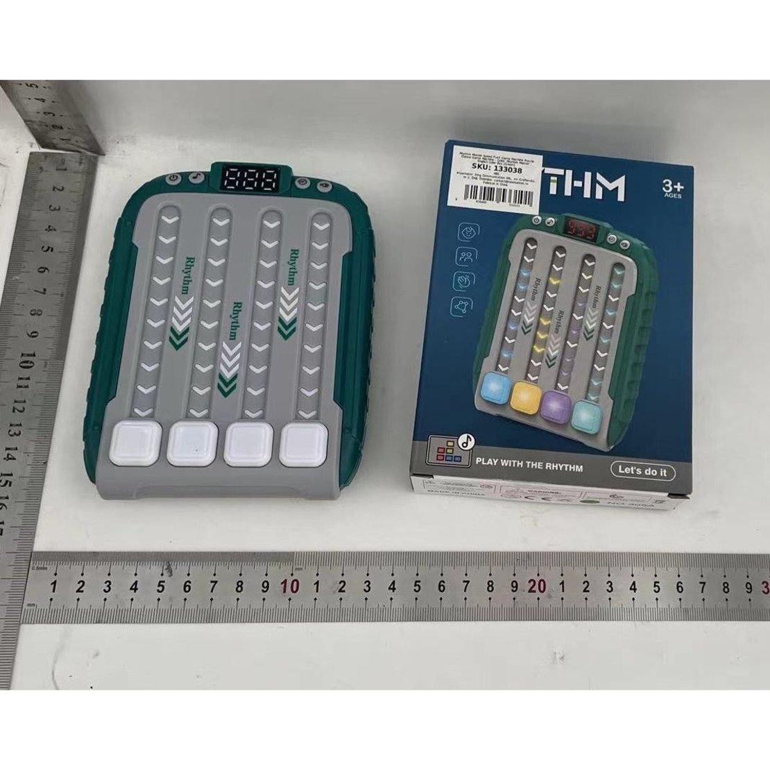 Jucarie Interactiva, Flippy, Joc Rhythm, +3 Ani, din ABS, 6 Niveluri, 15 x 3 x 11 cm, Functie Muzicala, Verde