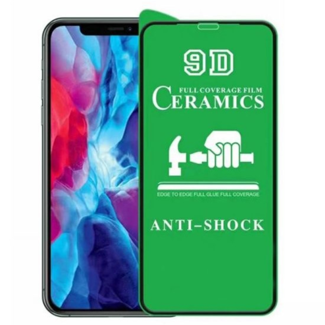Folie de Protectie Ceramica, Flippy, Compatibila cu Apple iPhone 16 Pro Max, Ceramics 9D, Antisoc, Margini Negre, Transparent