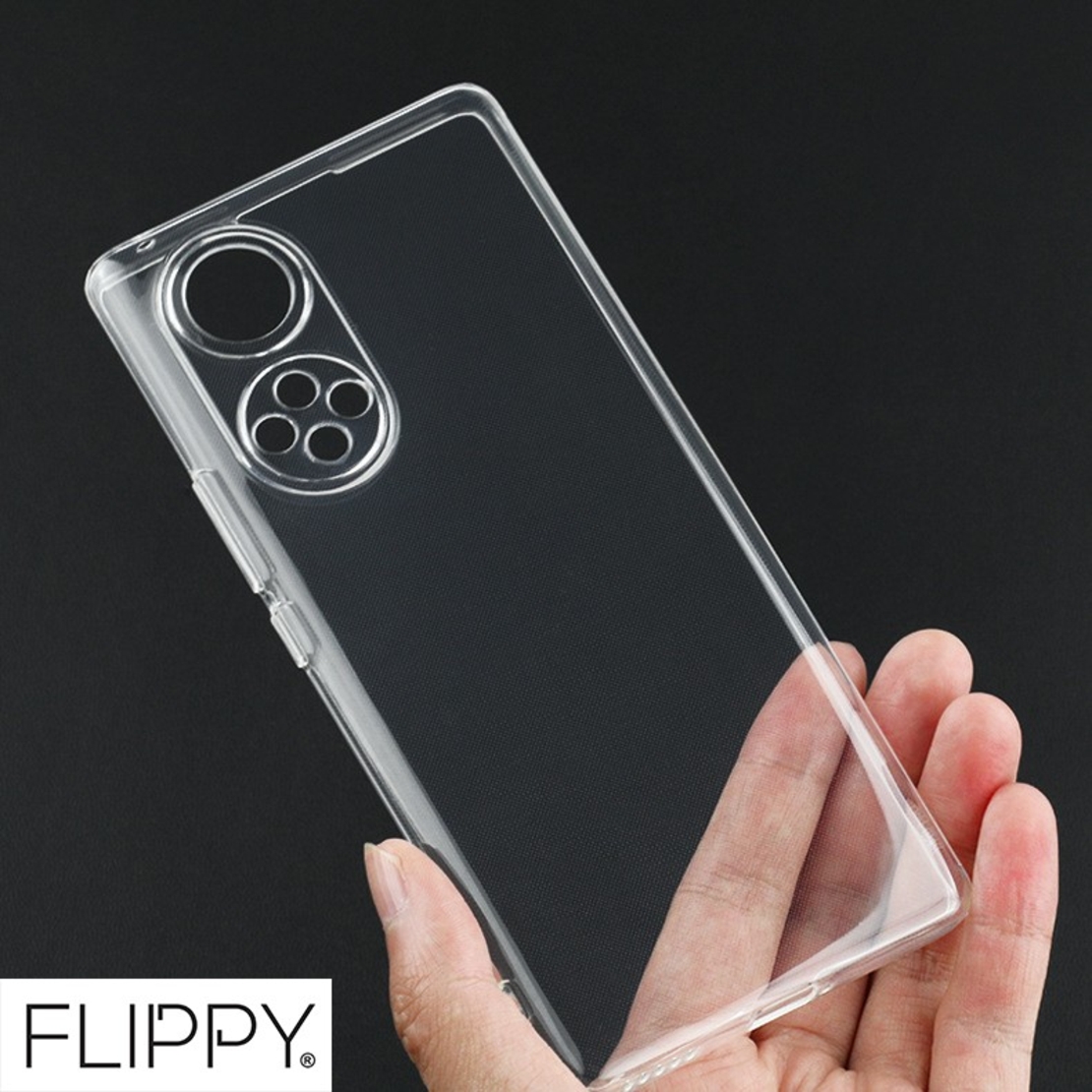 Husa Protect Plus pentru Huawei NOVA 9 SE, Flippy, Silicon Subtire, Transparenta