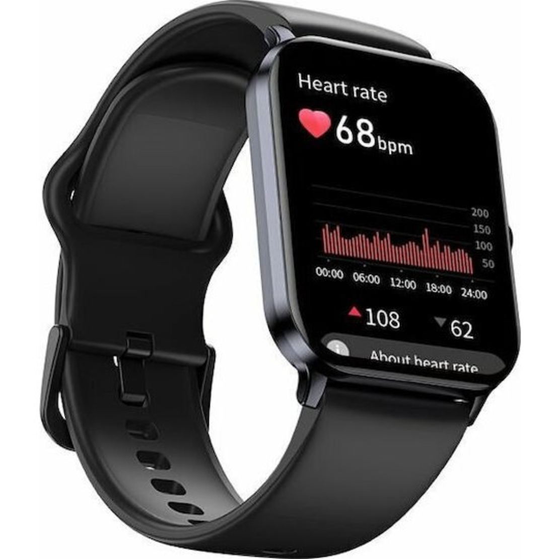 Ceas Smartwatch, Flippy, Editia H15, Apeluri Bluetooth, Afisaj 1.81 inch, Rezolutie 240 x 284, Puls, Siri, Baterie 180 mAh, Negru