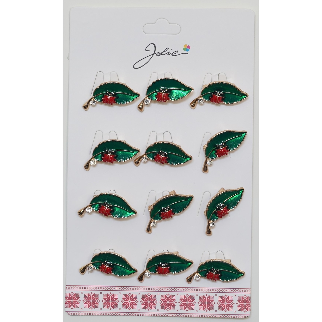Set 12 Brose Martisor Primavara Buburuza pe Frunza
