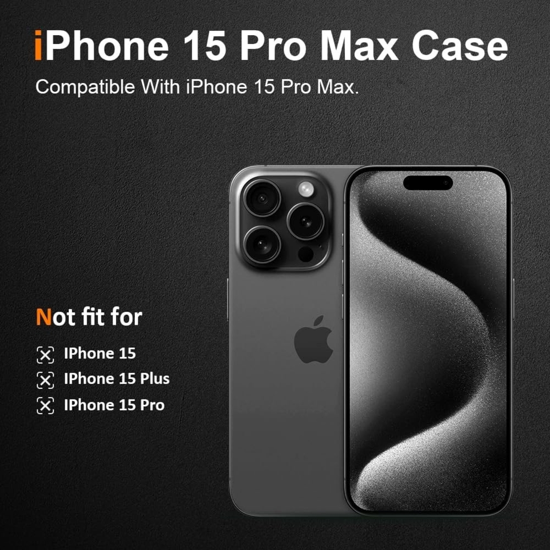 Husa de Protectie din Silicon, pentru Apple iPhone 15 Pro Max, PC, Antisoc, Rezistenta la Impact, Transparenta
