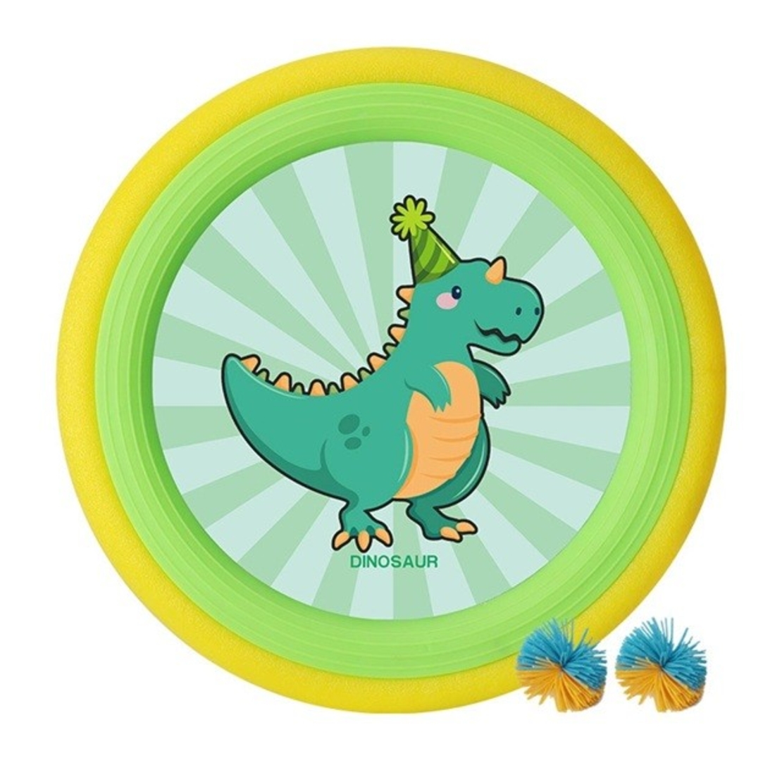 Set Interactiv Frisbee, Fippy, pentru Copii, 2 Palete Elastice, Diametru 30 cm, 4 Mingi, + 3 Ani, Design Animat, Multicolor