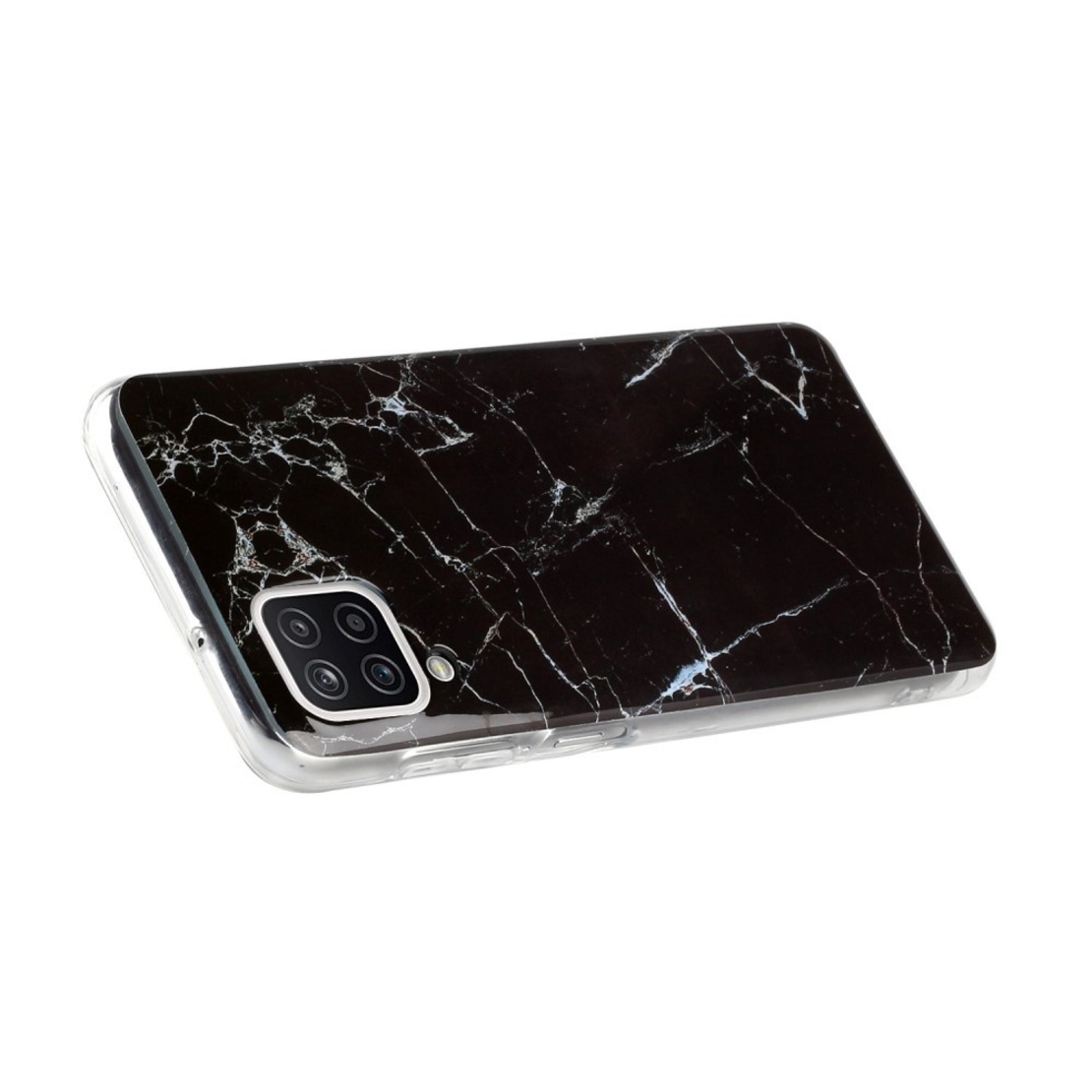 Husa protectie pentru Apple iPhone 11 Soft IMD TPU Marble Negru cu Suport inclus