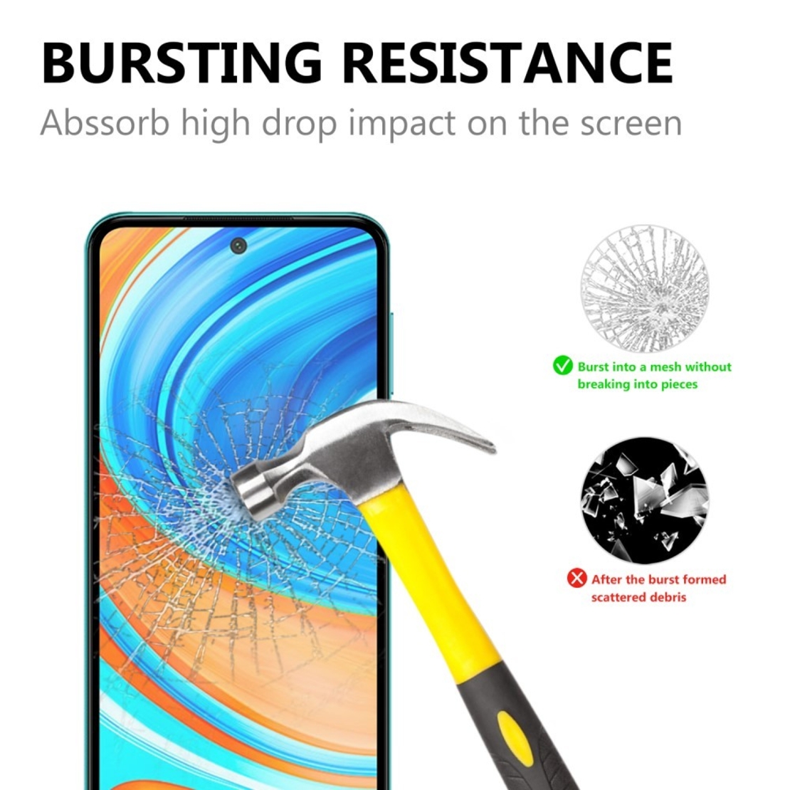 Folie Sticla Flippy® compatibila cu Xiaomi Redmi Note 9 Pro 111D Negru