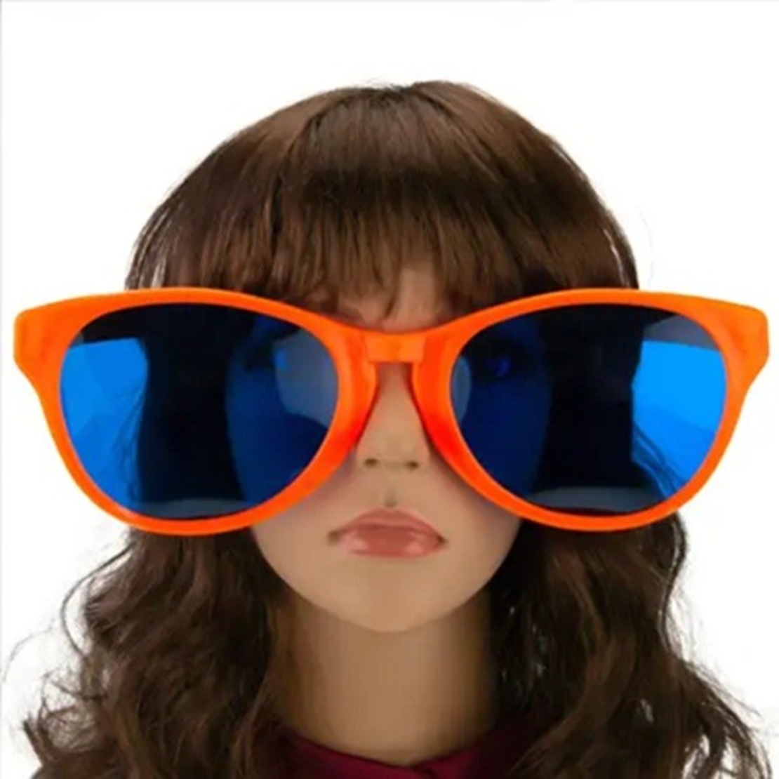 Ochelari Deghizare, Flippy, Marime Exagerata, din Plastic, 26 x 9 cm, Portocaliu