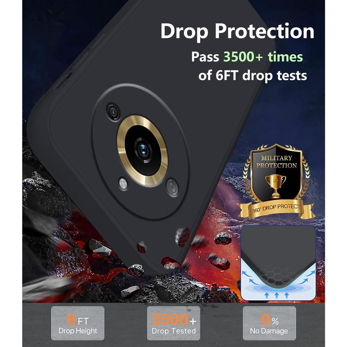 Husa de Protectie, Flippy, pentru Realme 11 Pro Plus, Liquid Silicone, cu Microfibra pe Interior, Protectie Antisoc, Compatibil Incarcare Wireless, Negru