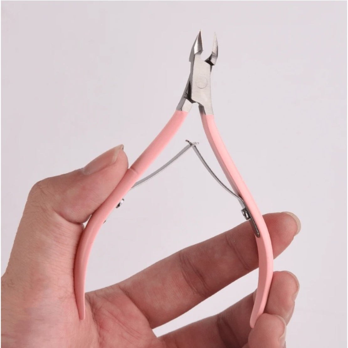 Cleste pentru Unghii si Cuticule, Flippy, din Otel Inoxidabil, Protectie Varf, 17 x 7 x 2 cm, Roz