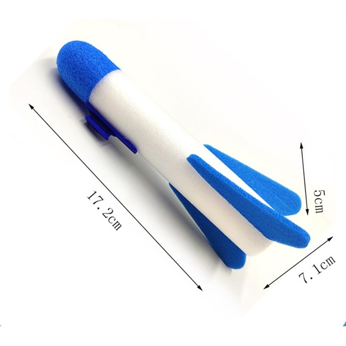 Pistol de Jucarie, Flippy, cu Lansator de Racheta, din Polistiren/Plastic, Lumina LED, +3 Ani, Rosu/Albastru