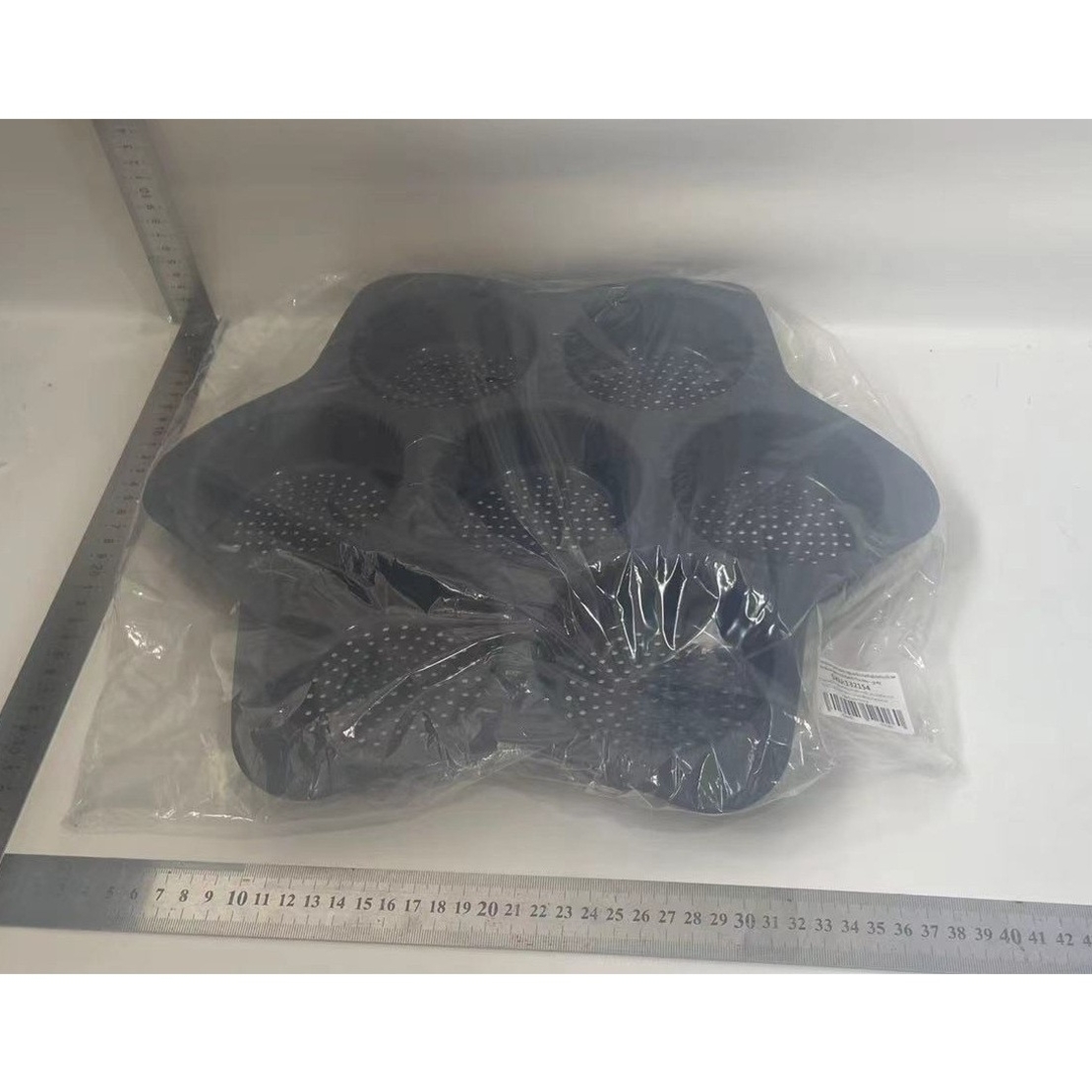 Forme de Silicon pentru Copt, Flippy, 7 Forme Rotiunde, pentru Burgeri si Prajituri, 38.5 x 4 cm, Negru