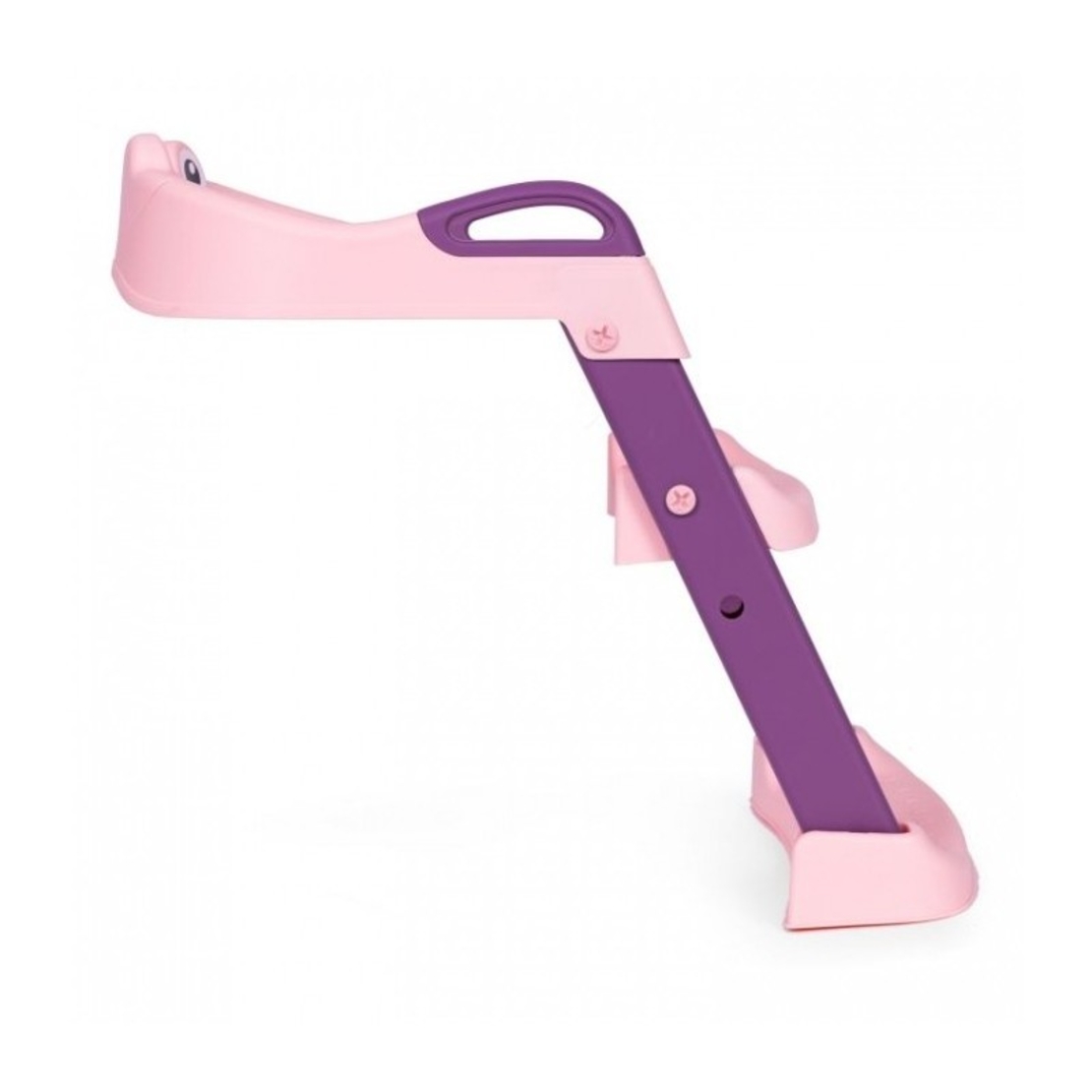 Reductor si Scaunel Inaltator WC, Flippy, pentru Copii 1 - 7 Ani, 2 Trepte Reglabile, Pliabil, Colac Moale, cu Spatar si Manere, Inaltime 54/58 cm x 39.5 x 35 cm, din Plastic+PVC, Roz/Mov