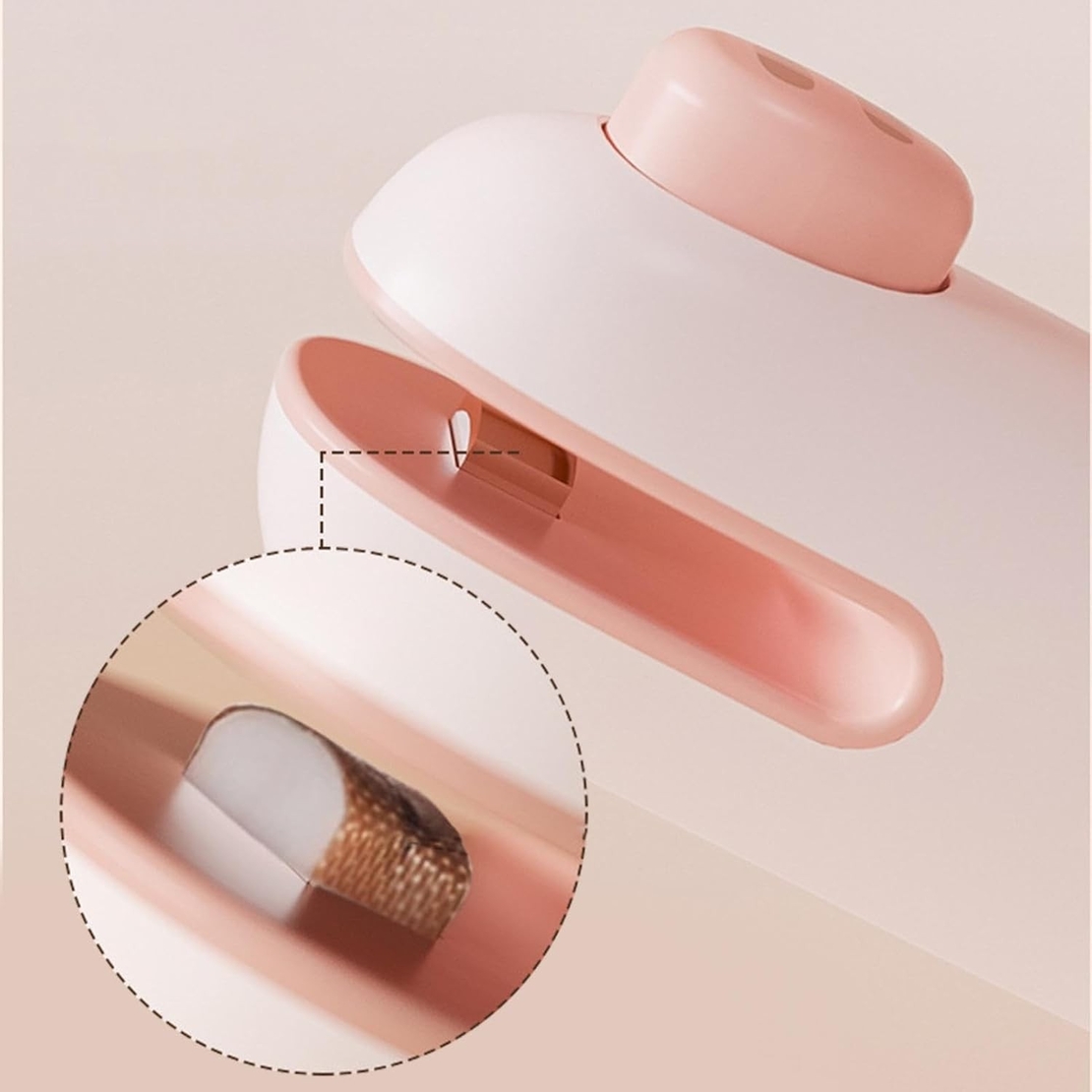 Aparat de Sigilat Ambalaje, Flippy, Incarcare USB Tip C, 400 mAh, 10.2 x 3.7 x 4.3 cm, Model Porc, Roz