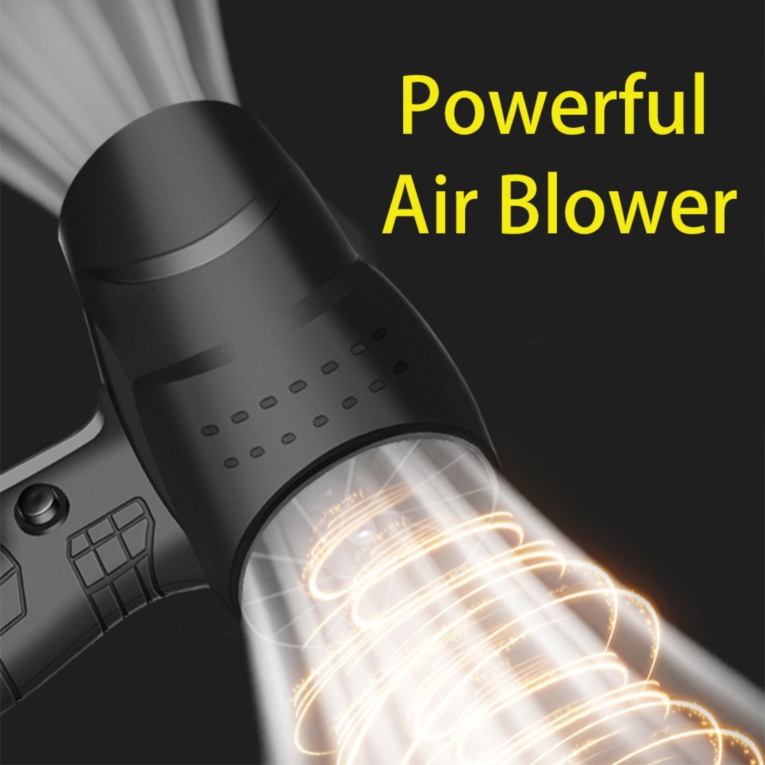 Suflanta de Aer Multifunctionala Portabila, Flippy, Incarcare Auto, pentru Gratar, Masina, Indepartare Frunze si Praf, 1500 mAh, Viteta de Rotatie 25000 RPM, 2 Baterii de Li si Incarcator, Buton Lateral, Bej