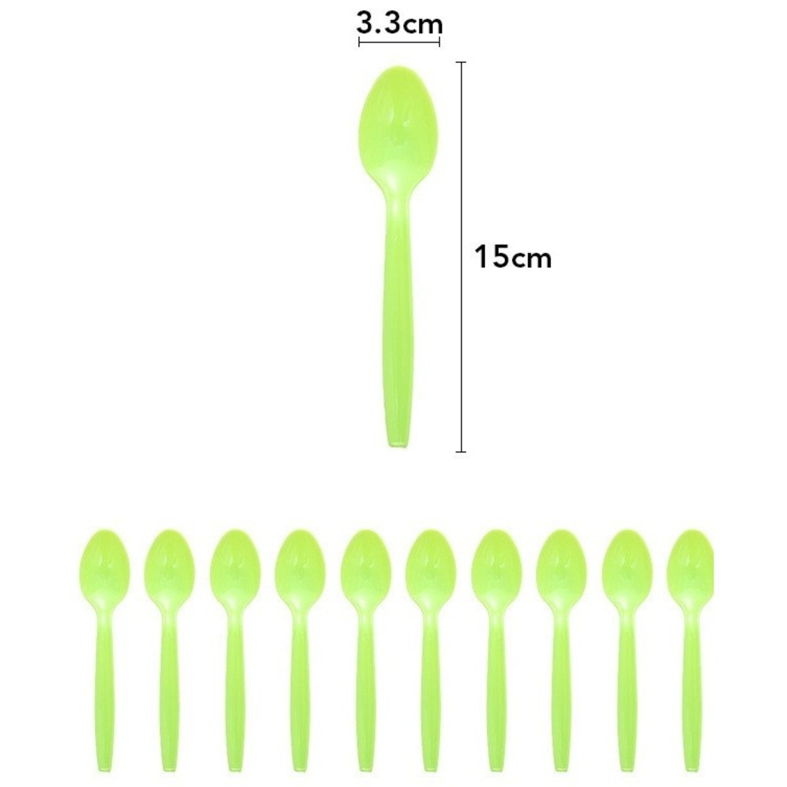 Set 10 Linguri de Unica Folosinta, Flippy, Colectia Dino Park, 15 x 3.3 cm, din Plastic PE, Multicolor