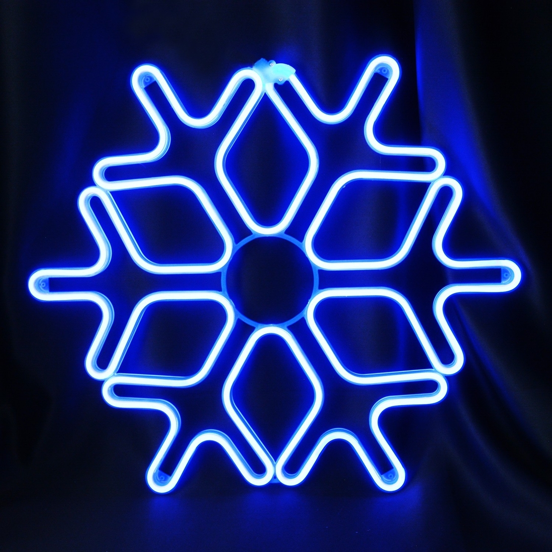 Fulg de Nea Luminos, Flippy, 96 Led, cu Joc de Lumini, Transformator Inclus, 50x50 cm, Alb, Lumini Multicolore
