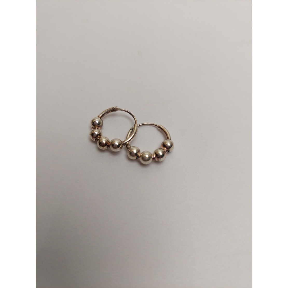 Cercei Argint 925 Creole 12 mm cu 4 Bilute, Jolie Silver, 1.6g, 1 cm x 1 cm