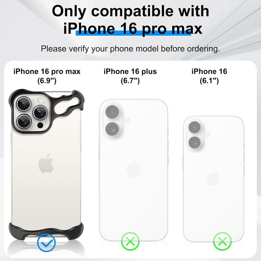 Husa Metalica Compatibila cu iPhone 16 Pro Max, Flippy, Protectie pentru Colturile Telefonului si Camera, Aliaj, Antisoc, Antizgariere, Negru