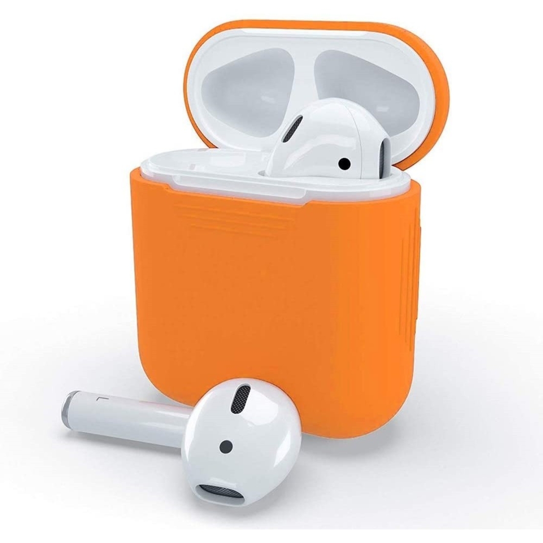Husa AirPods cu Inel Prindere Portocaliu
