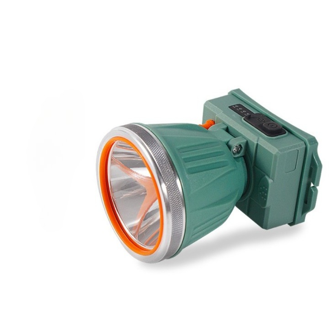 Lanterna LED de Montat pe Cap, Flippy, cu Raza Lunga de Zoom, Reincarcabila USB, Far Telescopic, Rezistent la Apa, Reglabil, pentru Pescuit in Aer Liber, Camping, Lumina Puternica, Lanterna, 10.5x8x6.5 cm, Verde Inchis
