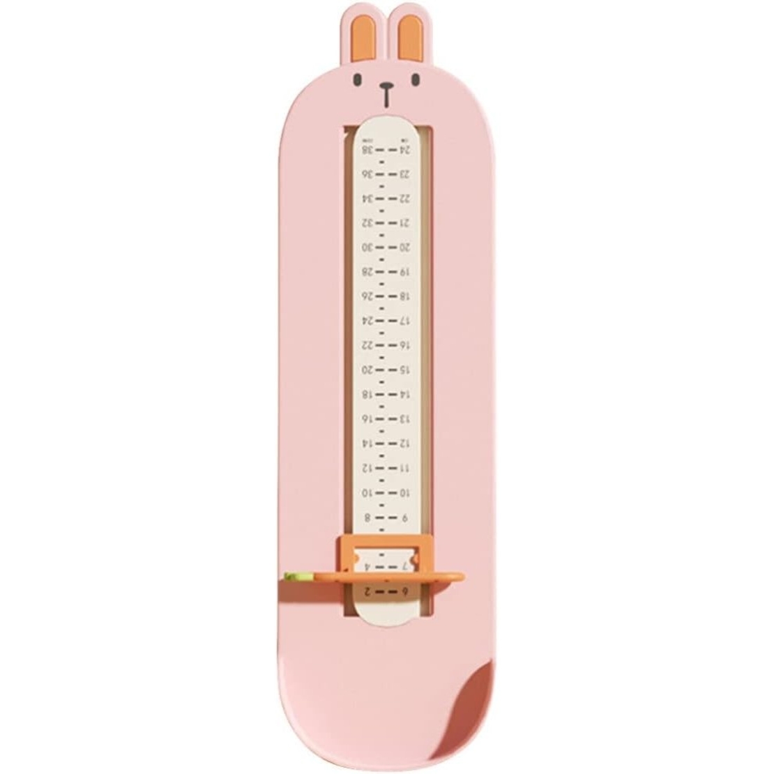 Dispozitiv de Masurat Talpa Piciorului pentru Bebelusi, Flippy, 6-24, Model Iepuras, Roz