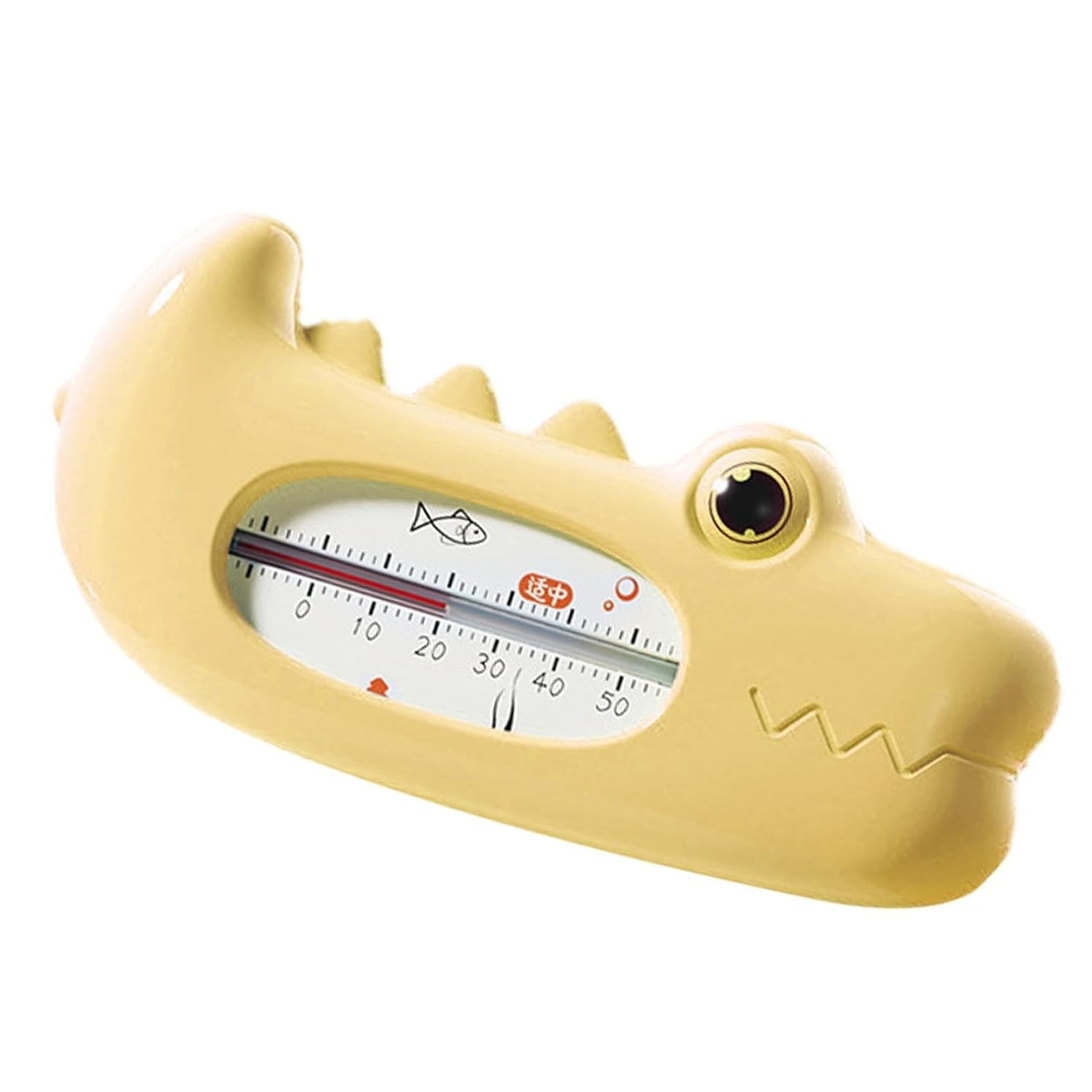 Termometru pentru Baie, Flippy, Plutitor, Rezistent la apa, Multifunctional, Model Crocodil, 2.7x6.5x3.7 cm, Galben