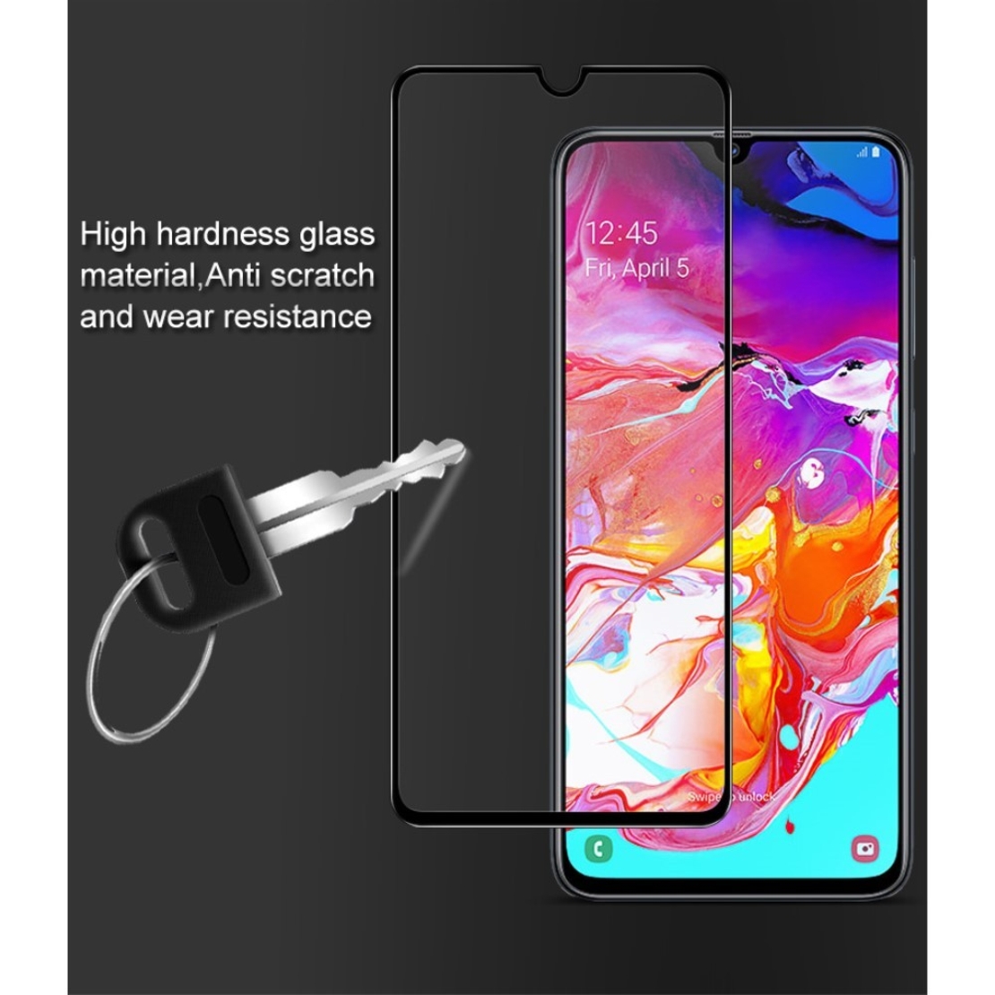 Folie Sticla Flippy® pentru Samsung A70 111D Negru