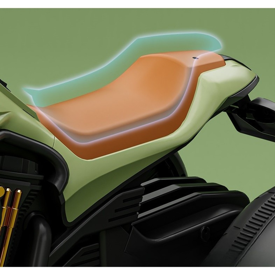 Motocicleta Electrica Flippy, cu Acumulator, Telecomanda, Bluetooth, Sistem Anti-Rasturnare, Sistem de Lumini si Sunet, 1-8 Ani, 93 x 48 x 63 cm, Verde