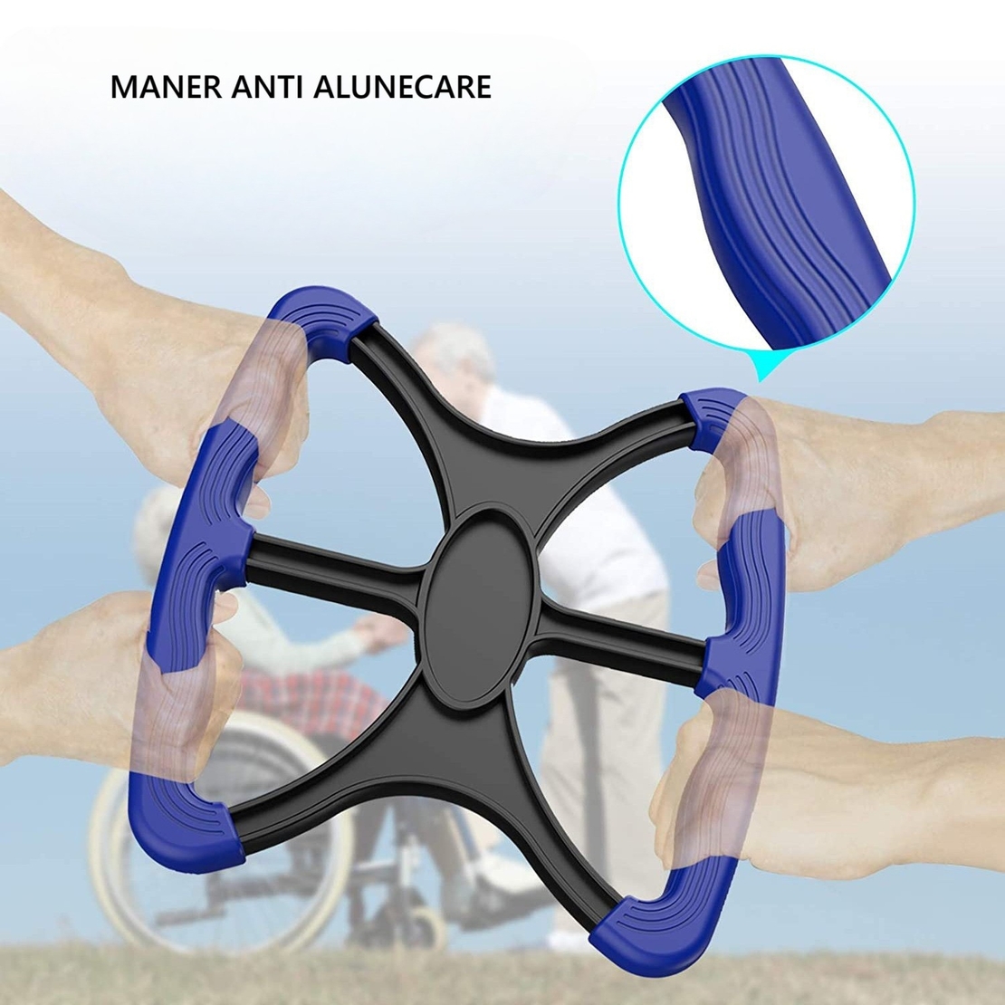 Dispozitiv pentru Ridicare, Flippy, Ajutor Varstnici, din Plastic, Maner Ergonomic, 200 kg, Albastru