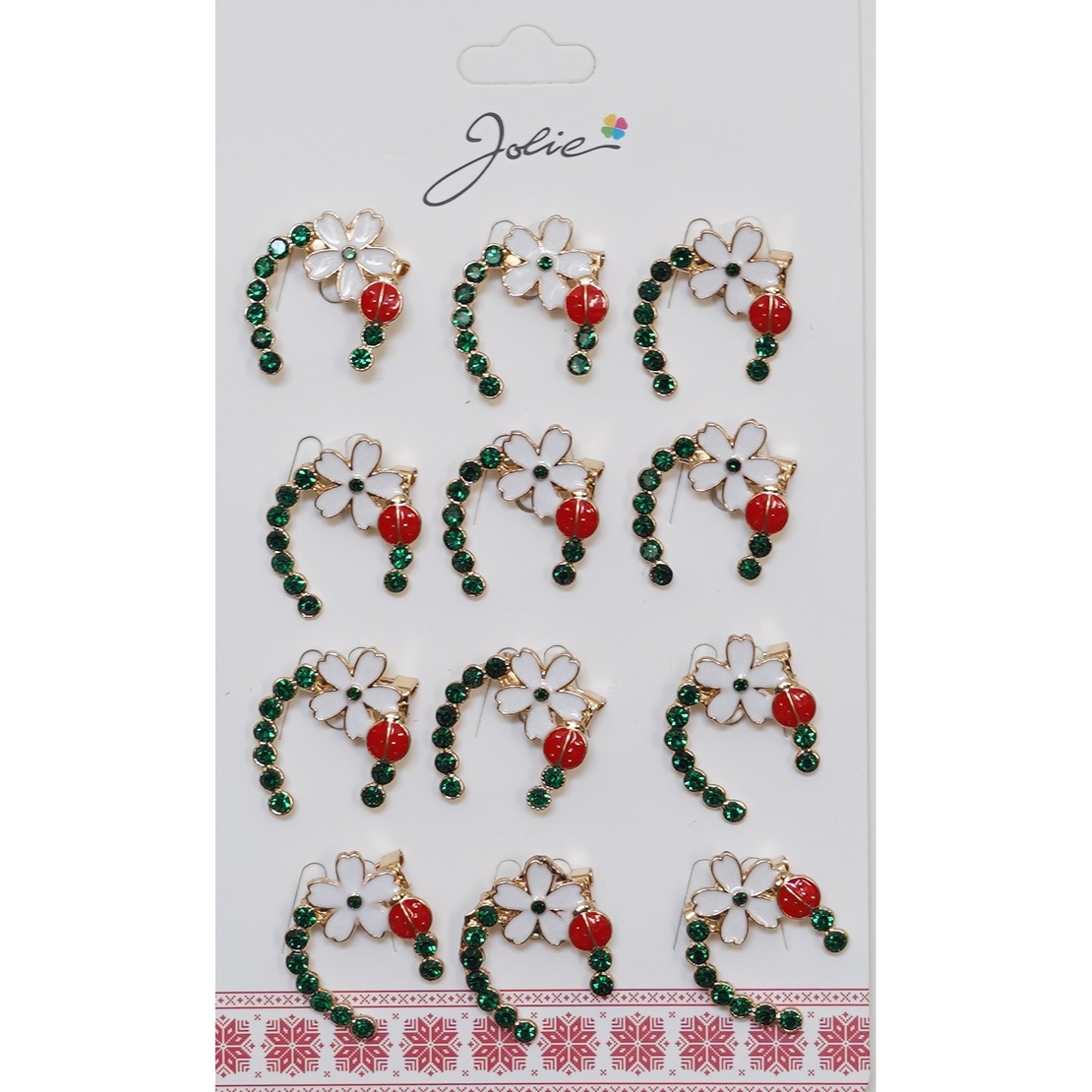 Set 12 Brose Martisor Primavara Potcoava cu Floare si Buburuza