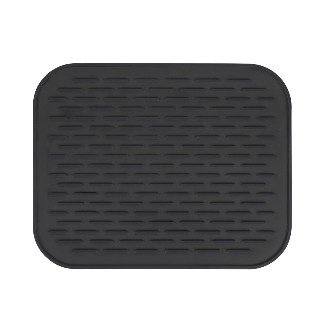 Covoras din Silicon pentru Scurgere Vase, Flippy, Uz Casnic, Rezistent la Temperaturi Ridicate, Izolator, 30x24 cm, Negru