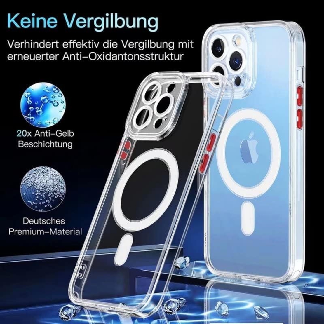 Husa de Protectie, Flippy, pentru Apple iPhone 16 Pro, MagSafe, TPU, Antisoc, Rezistenta la Impact, Protectie Camera, Transparent