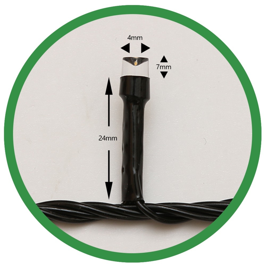 Instalatie de Craciun, Flippy®, Tip Liniara, Fir Negru, 9 m, 100 LED-uri, Interconectabila, Alb Cald