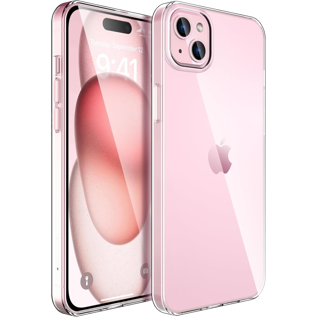 Husa de Protectie din Silicon, pentru Apple iPhone 15, PC, Antisoc, Rezistenta la Impact, Transparenta