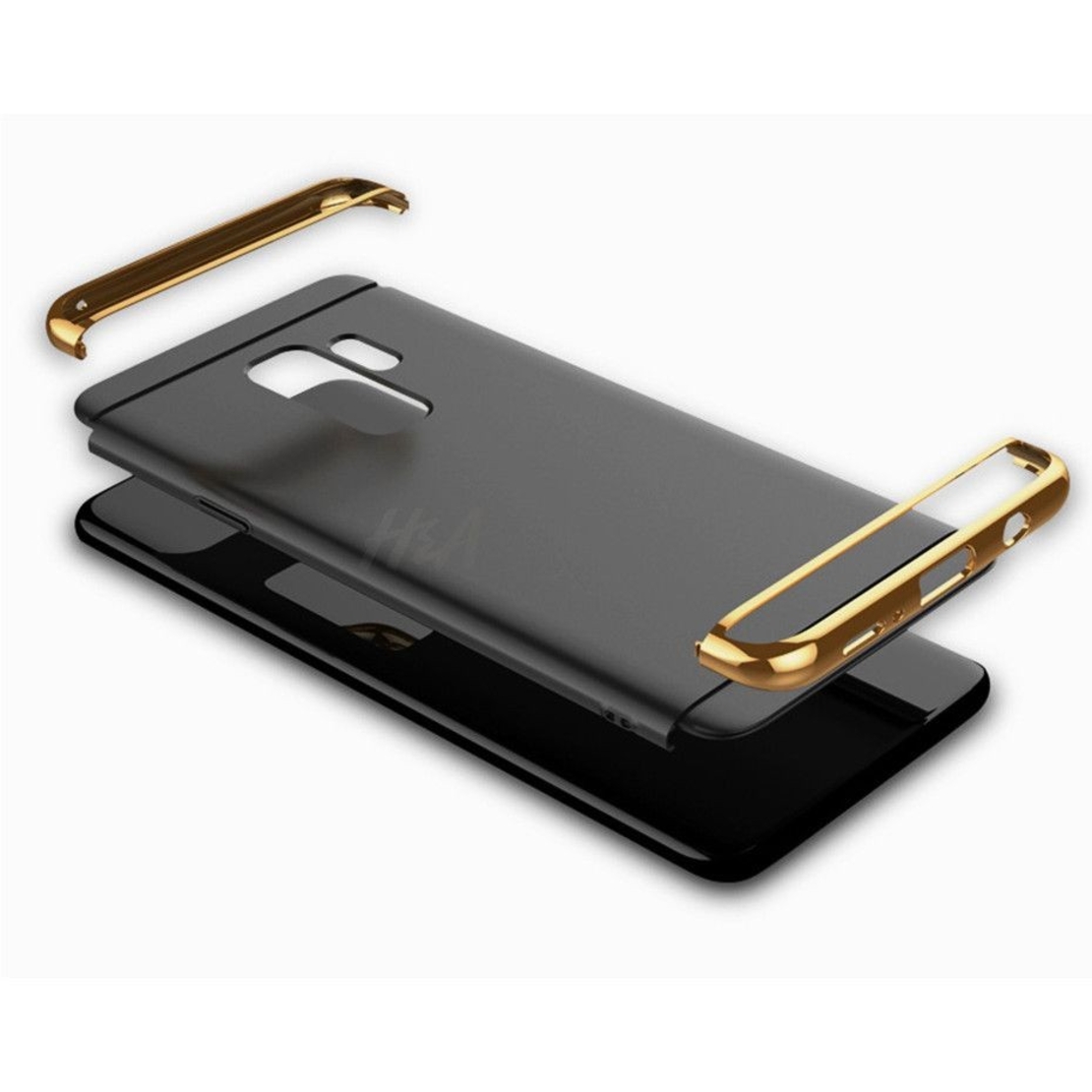 Husa Samsung Galaxy S9 Luxury Plating 3 in 1 Negru