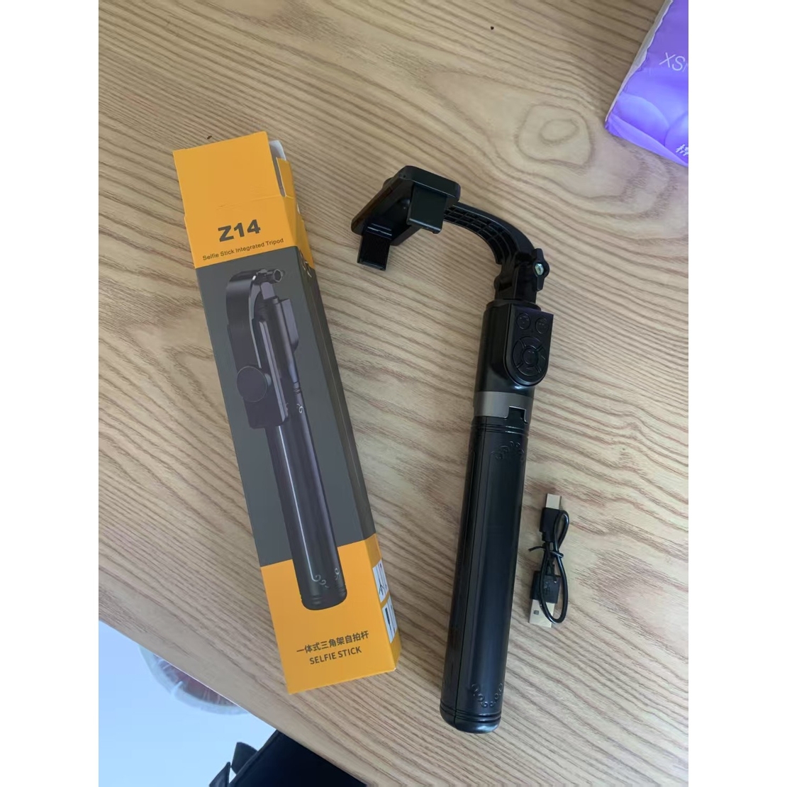 Trepied foto telescopic premium profesional Flippy Z14S , cadru multifunctional, telecomanda detasabila, pentru telefon/camera foto/gopro, functie selfie stick, ajustabil, pliabil, H33-140 cm, aluminiu, Negru