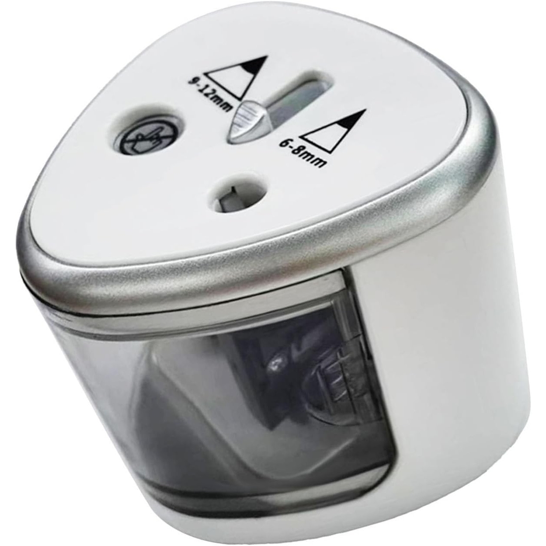 Ascutitoare Electrica cu 2 Gauri, Flippy, Gri, Baterii 4 x AA (neincluse), 7.5 x 7.5 x 7.5 cm, Gri