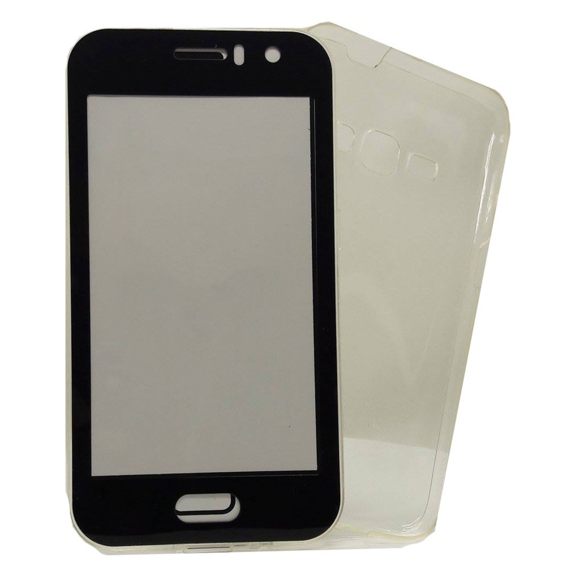 Husa de protectie Flippy® pentru Samsung J1 2016 Full Tpu 360 V2 Transparent cu margini negre