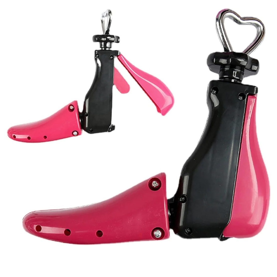 San/Calapod Pro Reglabil, Flippy, Alungire si Largire 4 Directii, Marime 35-42, Pantofi, Ghete, Adidasi, Arc, 22 x 20.5 x 7 cm, Roz / Negru