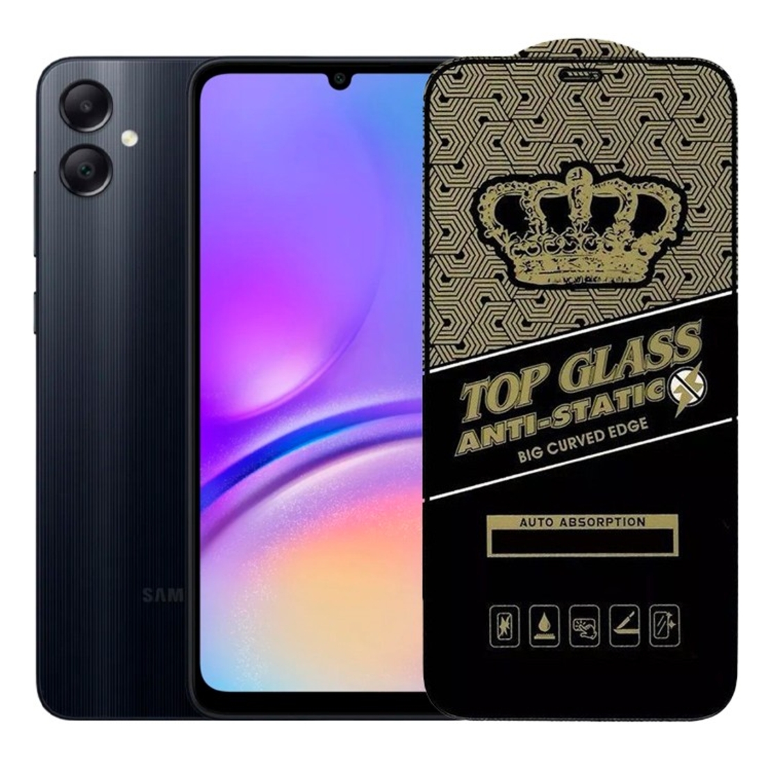 Folie Sticla Securizata pentru Samsung Galaxy A05, Flippy, Sticla ESD Antistatic, Sticla de Protectie pentru Samsung Galaxy A05, Margini negre, Transparent