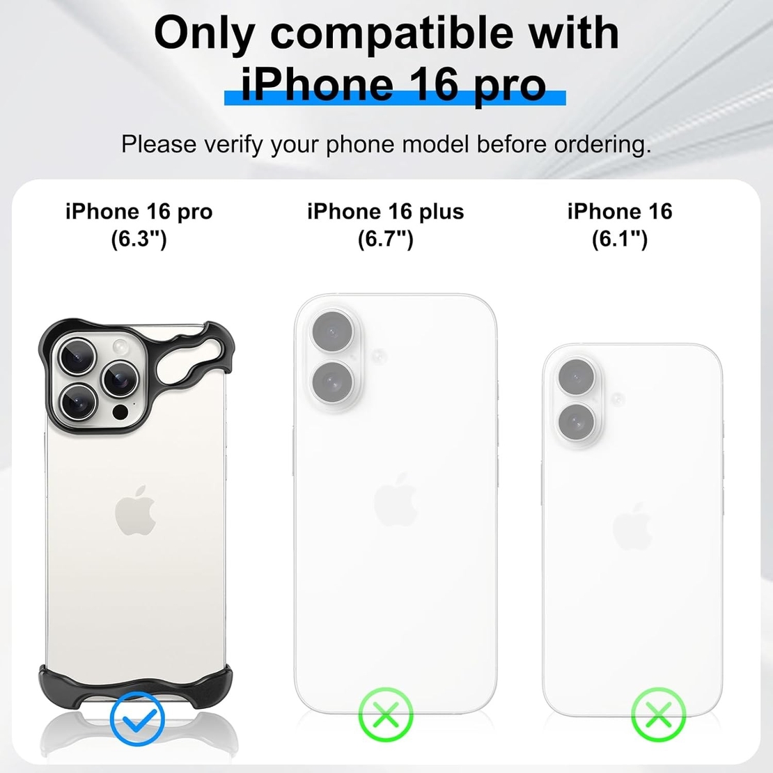 Husa Metalica Compatibila cu iPhone 16 Pro, Flippy, Protectie pentru Colturile Telefonului si Camera, Aliaj, Antisoc, Antizgariere, Negru