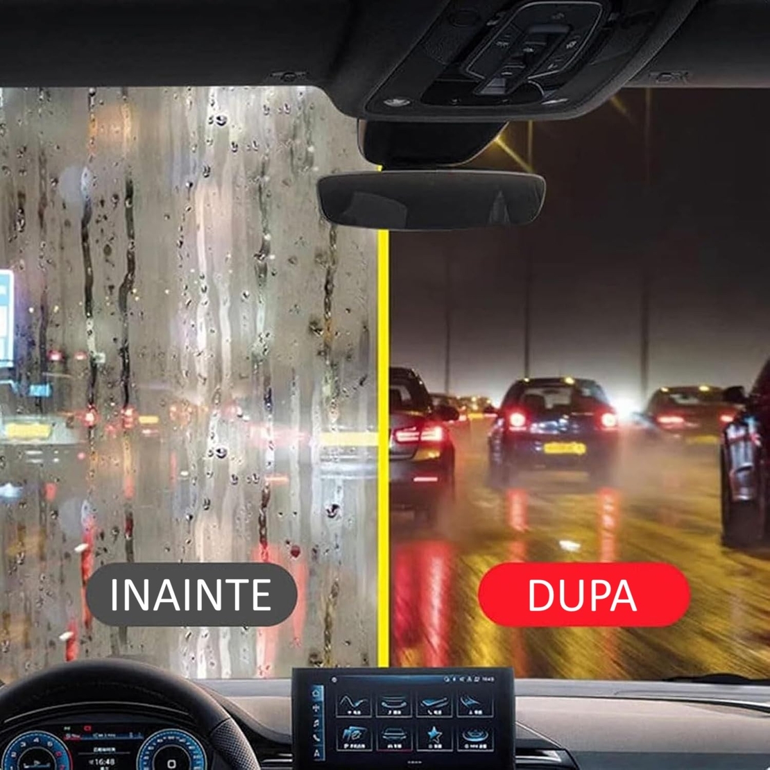 Perie Multifuncțională Auto Flippy, pentru Îndepărtarea Urmelor de pe Parbriz și Oglinzi, Anti-Aburire, Roșu